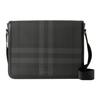 Tracolla Regolabile Con Chiusura Magnetica Finta Pelle a Quadri E Cotone Borsa a Tracolla Media Borsa a Tracolla da Uomo Nero 80723391