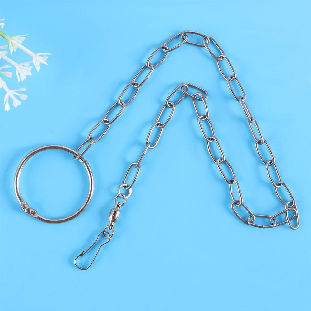 Lovebirds Parakeets Stainless Steel Split Flying Training Leash Bird Foot Chain Harness Parrot Leg Ring