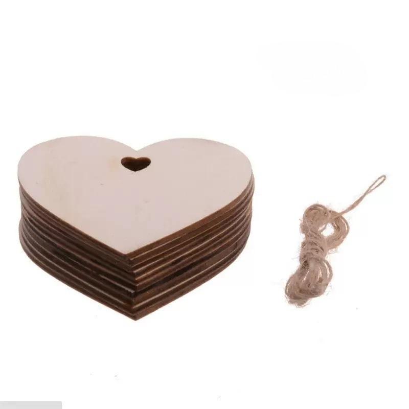 10pcs DIY Wooden Christmas Balls Decoration Round Craft Baubles Tags Hanging Ornament for Christmas New Year Pendant Decor