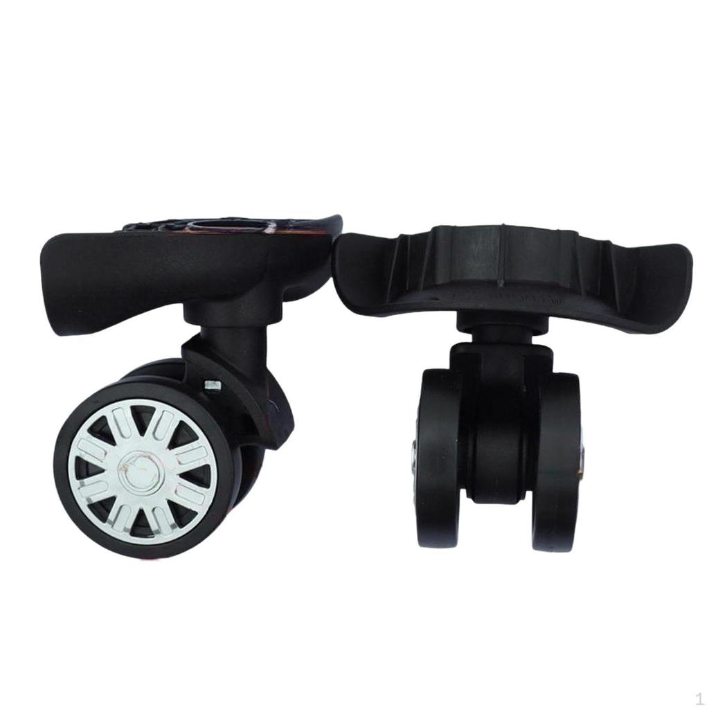 1 Pair Luggage Suitcase Wheels Lightweight Repair Parts Silent Sturdy Multipurpose Easily Install