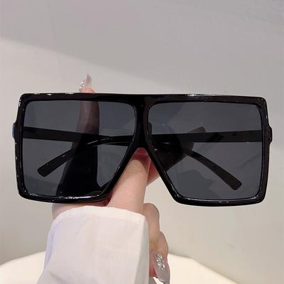 Lunettes de Soleil Carrées Surdimensionnées Vintage Femmes Pour Hommes Lunettes de Soleil Punk Populaires Grand Cadre Marque de Luxe Designer Lunettes Colorées
