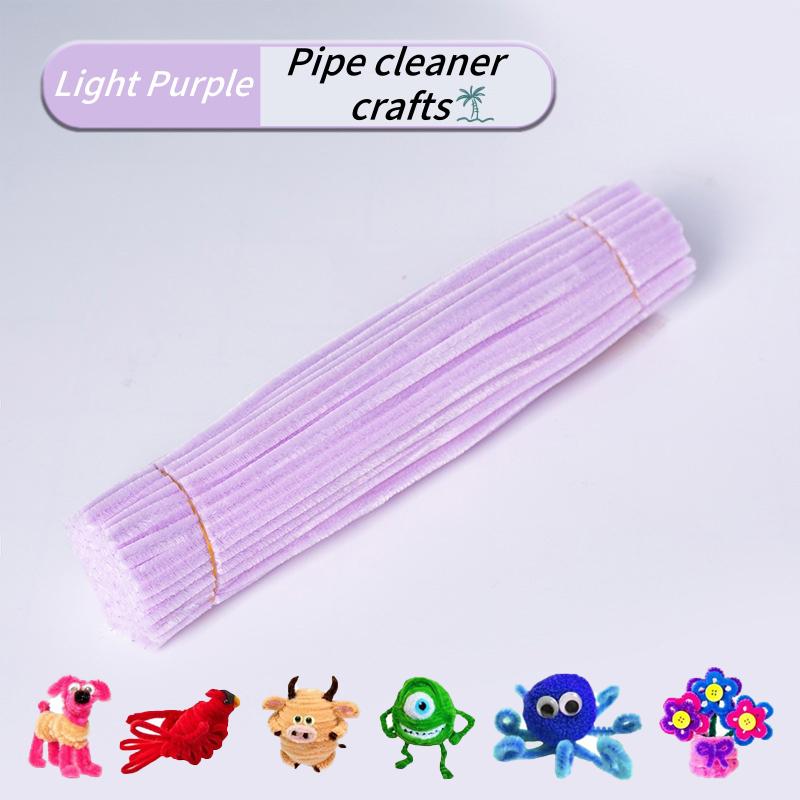 100 Pieces Pipe Cleaners Chenille Stem, Solid Color Pipe Cleaners Set for Pipe Cleaners DIY Arts Crafts Decorations
