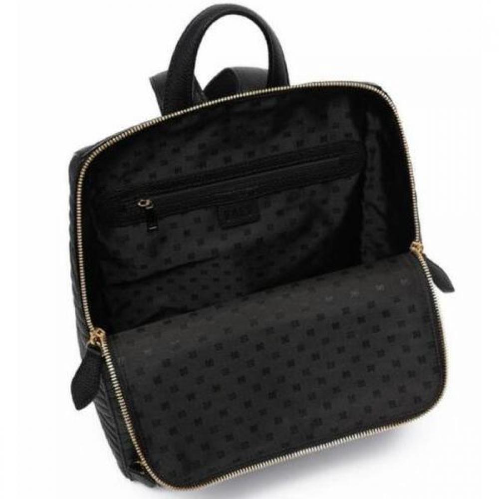 Daks Black Cutting Dd Logo Quilting Leather Backpack Dcba2e369bk