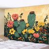 Tropical Plant Tapestry Cactus Wall Hanging Painting Nordic Style Bedroom Fabric Background Decoration Home Sofa Mat Bed Sheet