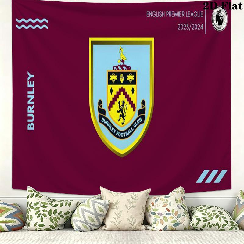 Arazzo da Parete Burnley FC Appeso Estetico alla Parete Coperta in Tessuto Stampato Arazzi Decorativi per Camera da Letto Soggiorno Decorazione per la Casa