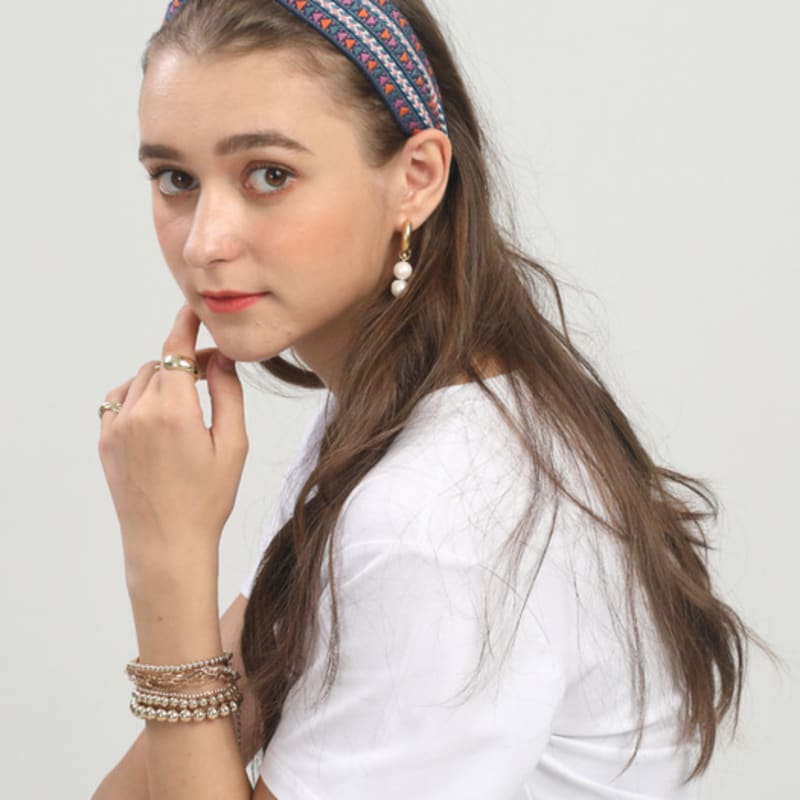 LALA Ethnic Hairband-L/BLUE