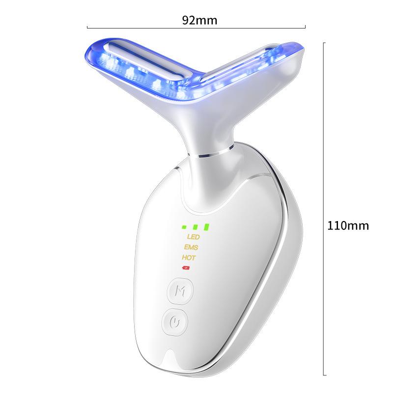 Neck Beauty Massager, LED Photon & Heat Vibration Neck Skin Care Device for Home Neck Lifting Skincare