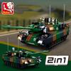 Non-Toxic Sluban 766Pcs Leopard 2A5 Main Battle Tank Model Building Blocks 1/35 Scale Ww2 Tank Army Soilder Set Diy Toys For Kids Gifts