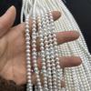 1String, White Natural Freshwater Pearls, Handmade Round Pearl Beads for Jewelry Making DIY Crafts (Beads 5-6mm, Length 36cm)