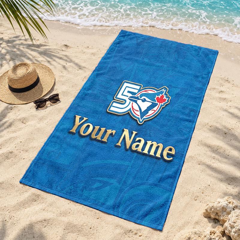 Blue Jays Academy Handtücher mit individuellem Namen dienen auch als Badetücher Sommer-Essential ein Muss für draußen den Strand und den Pool