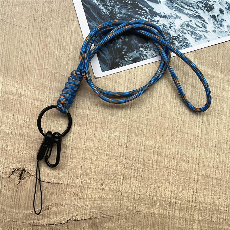 Phone Charm Nylon Cell Phone Pendant Braid Keychain Lanyard Handmade Landyard Universal Cord for Keys Couple Keyring Neck Strap