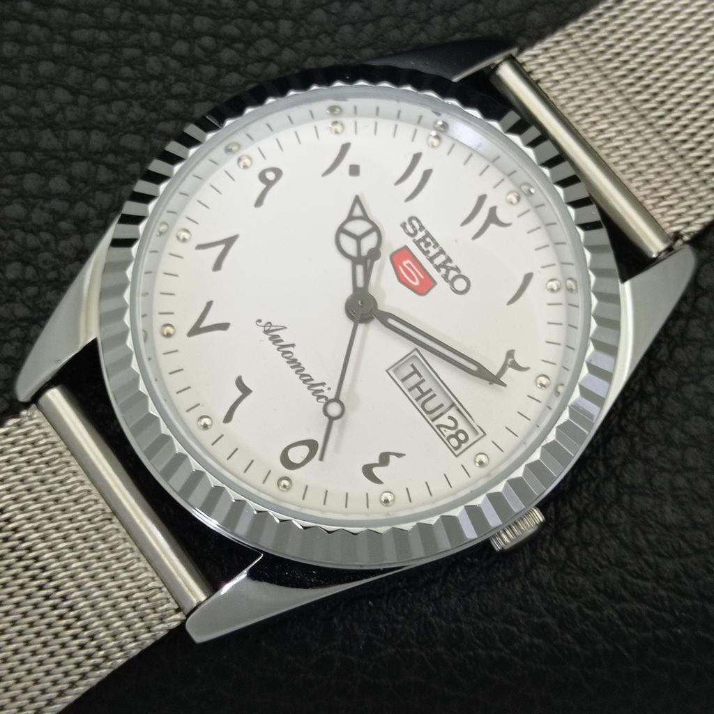 REFURBISHED VINTAGE SEIKO 5 AUTOMATIC 6309A JAPAN MENS ARABIC WATCH A441431-5 Sk-a441431