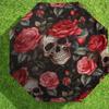 1pc Skulls Roses Pattern Umbrella Design Automatic Opening and Closing Umbrella, High-quality Travel Umbrella,  c1128161