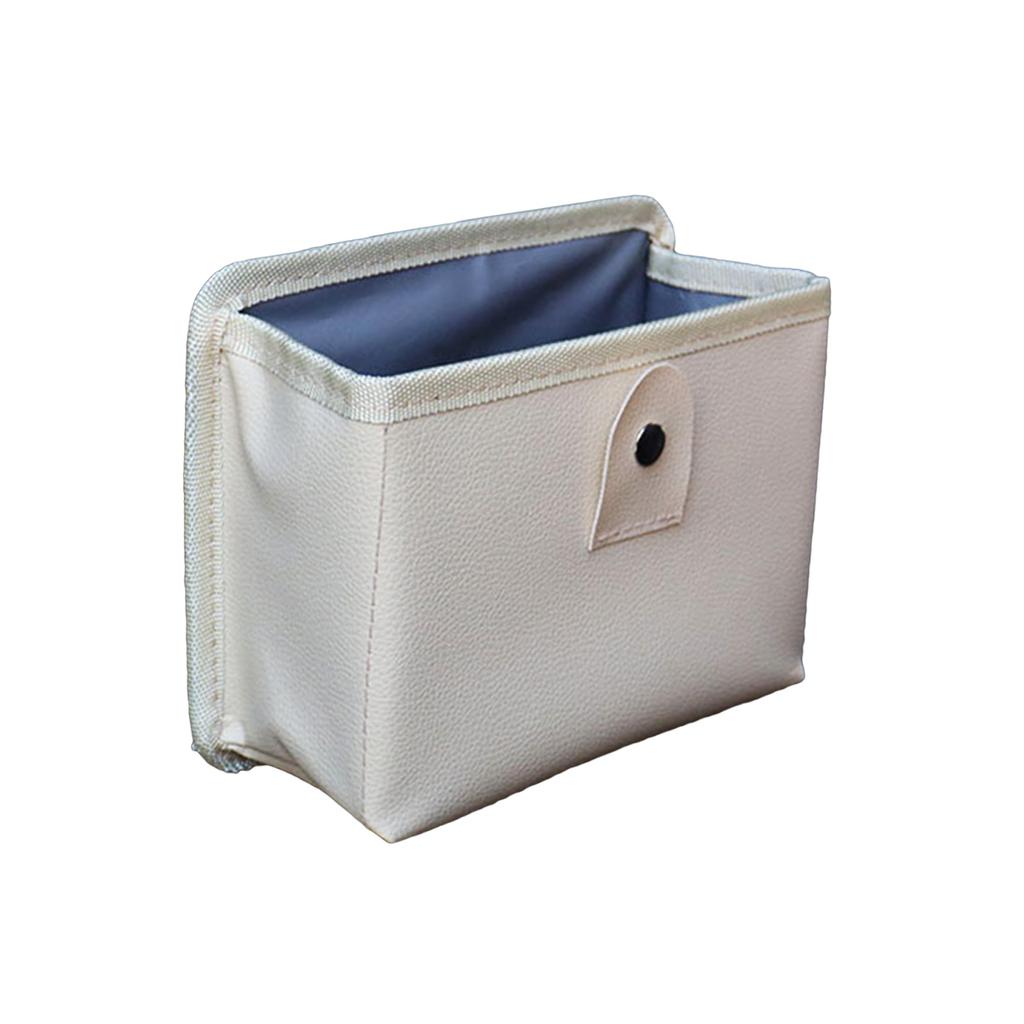 Upgraded Car Trash Can Car Trash Bag Foldable Car Trash Bin Car Gadgets Car Garbage Lightweight Leather Trash Bag Pouch