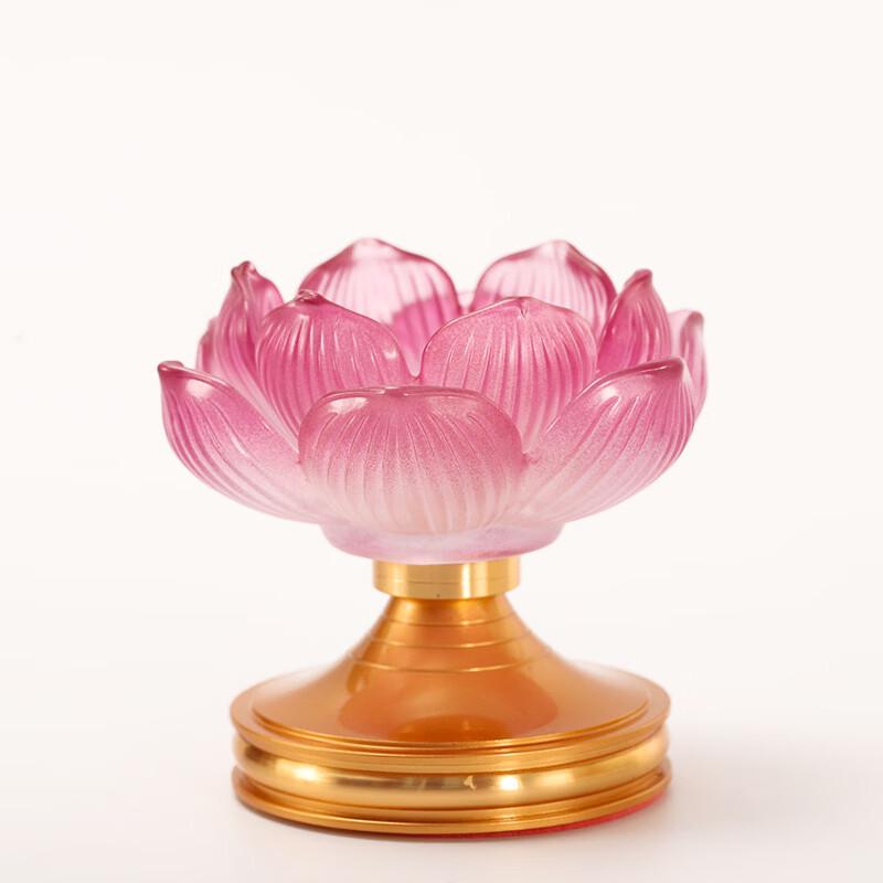 Colorful Glazed Lotus Ghee Candle Holder