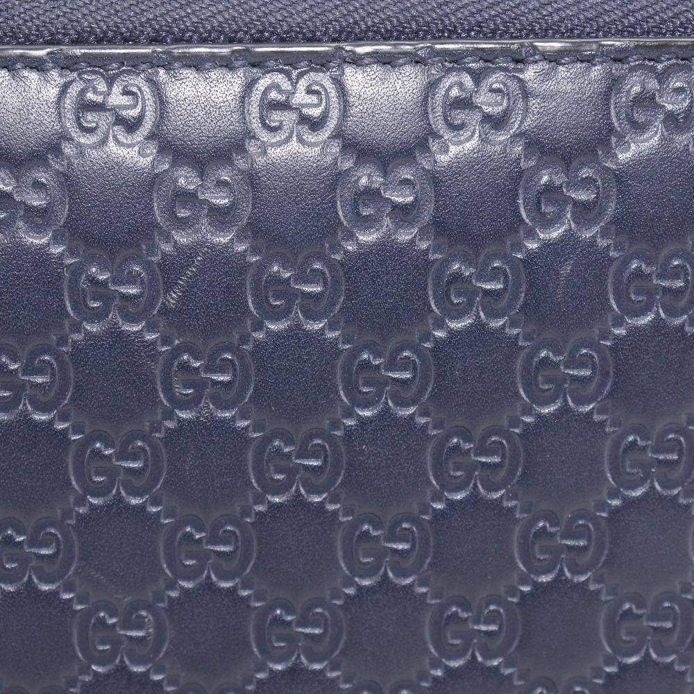 GUCCI Organizer GG Purse 391465 outlet black Sima leather mens Used