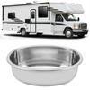 393x273mm Marine Boat Oval Sink with 40mm Drain Hole Stainless Steel Brushed for RV Yacht Motorhome