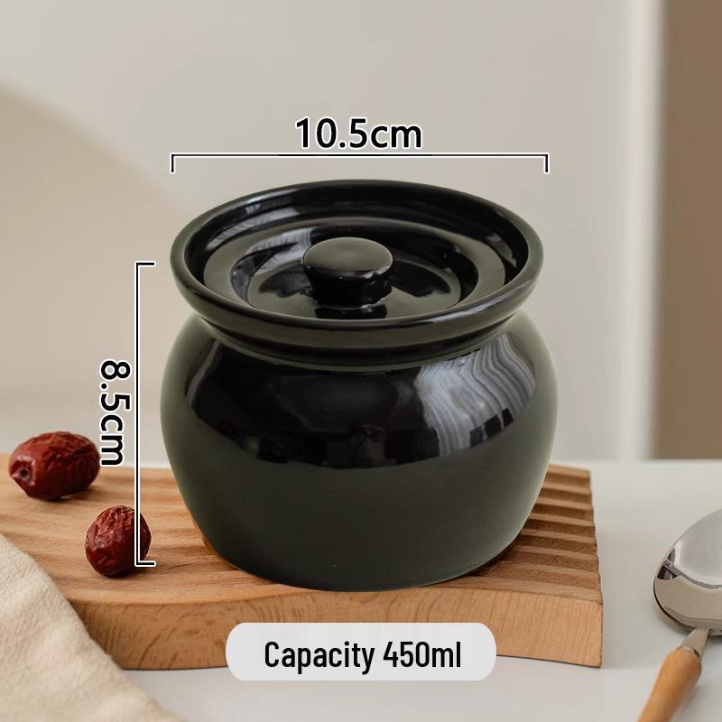 Single-Serving Ceramic Clay Stew Pot - Food Grade Double Boiler for Household Soup and Stew