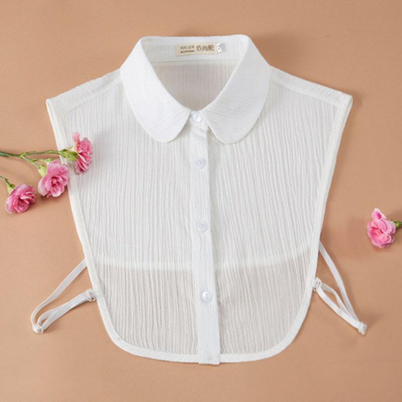 

Модный бисерный фальшивый воротник Женские съемные воротники Черные ложные воротники Женский съемный шифоновый полурубашка галстук Неп крагие