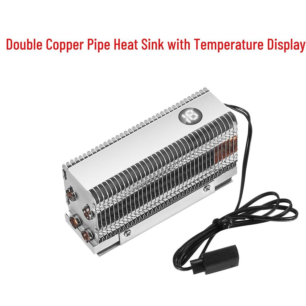 M.2 SSD Heatsink | Dual Copper Pipes | Temp Display | All-Aluminum | High-Efficiency Fan