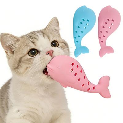 Silikon Wal Katze Kauspielzeug Haustier Futterleckage Leckerli Spender Spielzeug Indoor Katzen Hunde Zahnen Reinigung Interaktiv Langeweile Beschäftigungsspielzeug