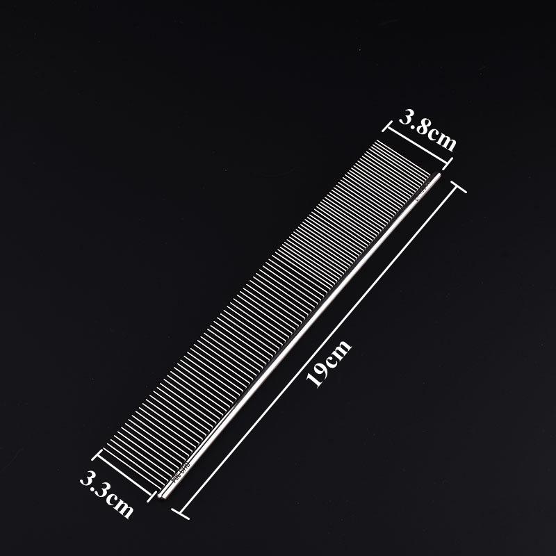 304 All Stainless Steel Pet Comb Anti-Corrosion Grooming Comb For Dogs Cats Tapered Stainless Steel Pins Pet Grooming Supplies