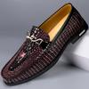 Fashion Luxury Brand Leather Men's Dress Shoes Summer Breathable Casual Flats Top Quality Male Loafers Street Style Walking Footwear