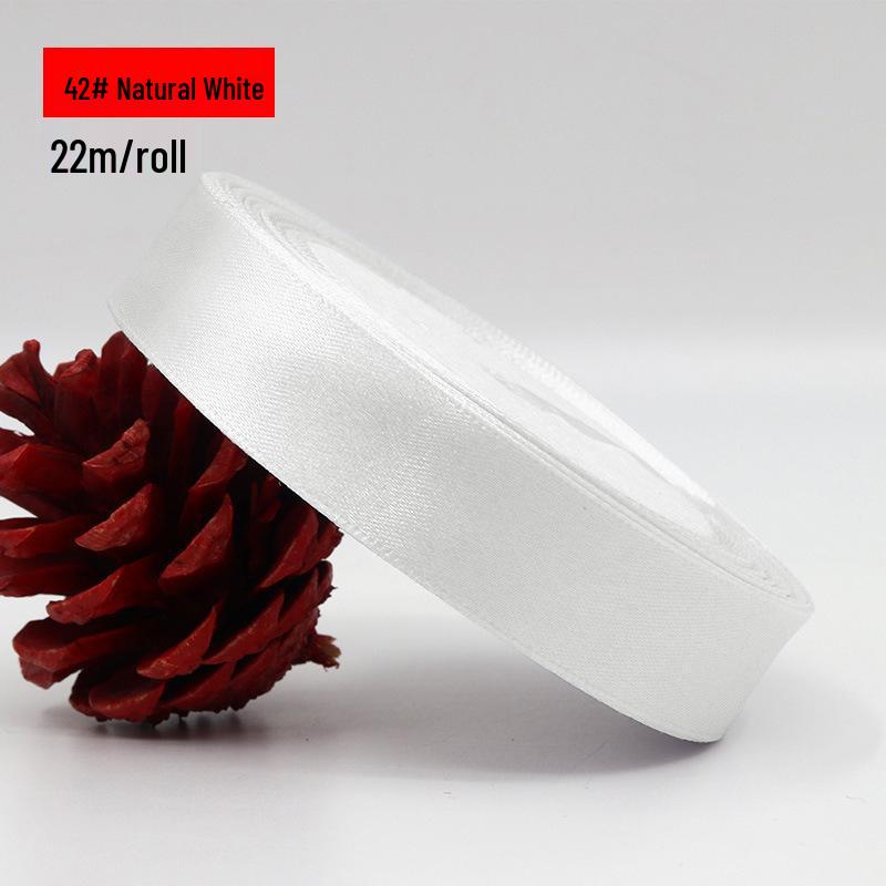 2.5cm Polyester Woven Ribbon for Flower Gift Packaging, Wedding Cakes, and Decorations in Silk Colors
