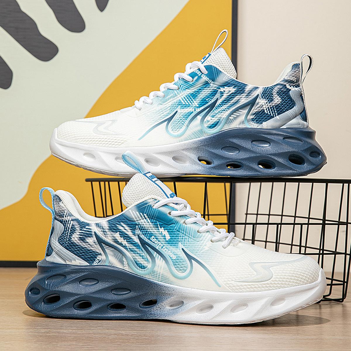 

Новые кроссовки большого размера, легкие, удобные, повседневные, эластичные, для бега, дышащие, сетчатые, на четыре сезона 42