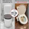 Chrome Finish Bidet T Adapter Solid Brass Tee Connector Premium Brass T Adapter  Handheld Toilet
