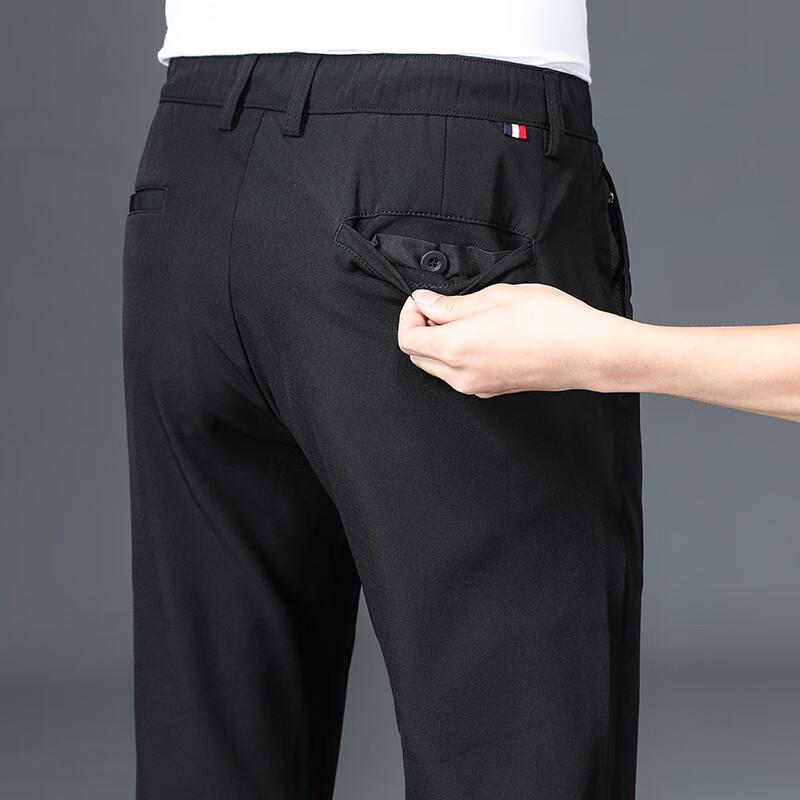 Men's Autumn/Winter Loose Fit Straight Leg Drawstring Casual Pants
