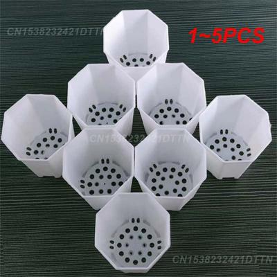 1~5PCS Fleshy Plants Potted Durable Minimalist Flower Pot Garden Supplies Flower Plate Polygonal White Garden Pot Planters
