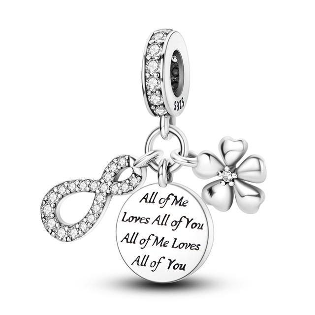 925 Sterling Silver Charms Beads Animal Pendant Dangle Fit Necklace Bracelet Gift Women Party