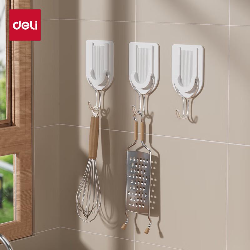 Deli Punch-Free Strong Adhesive Hooks