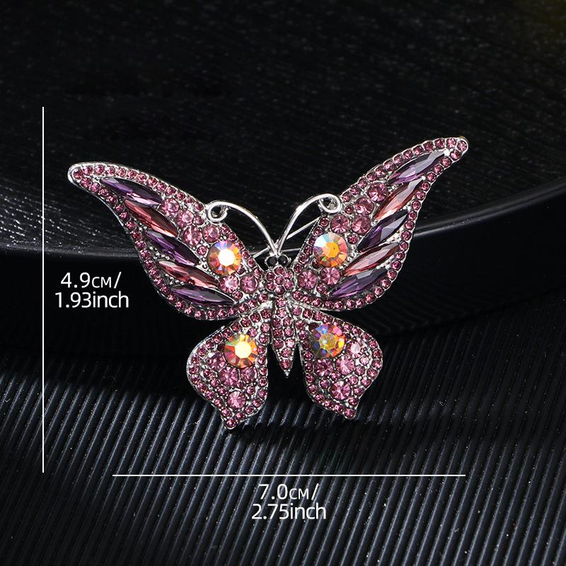 

Full Zircon Butterfly Brooch For Women Luxurious Animal Corsage Pins Wedding Party Clothing Accessories Jewelry Gifts A3