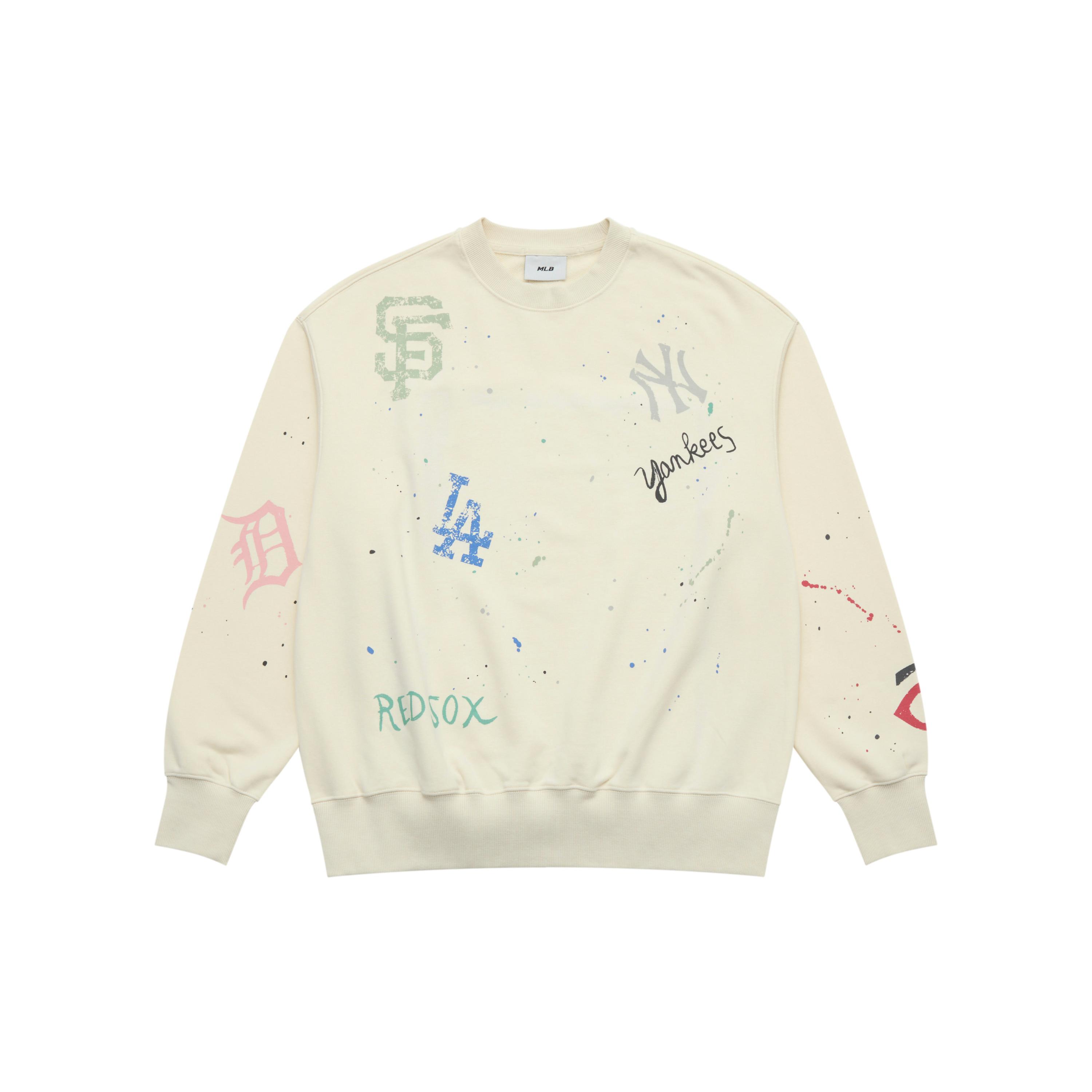 

New MLB 25FW Sweatshirt Unisex Standard Ivory 3AMTG0154-00CRS L