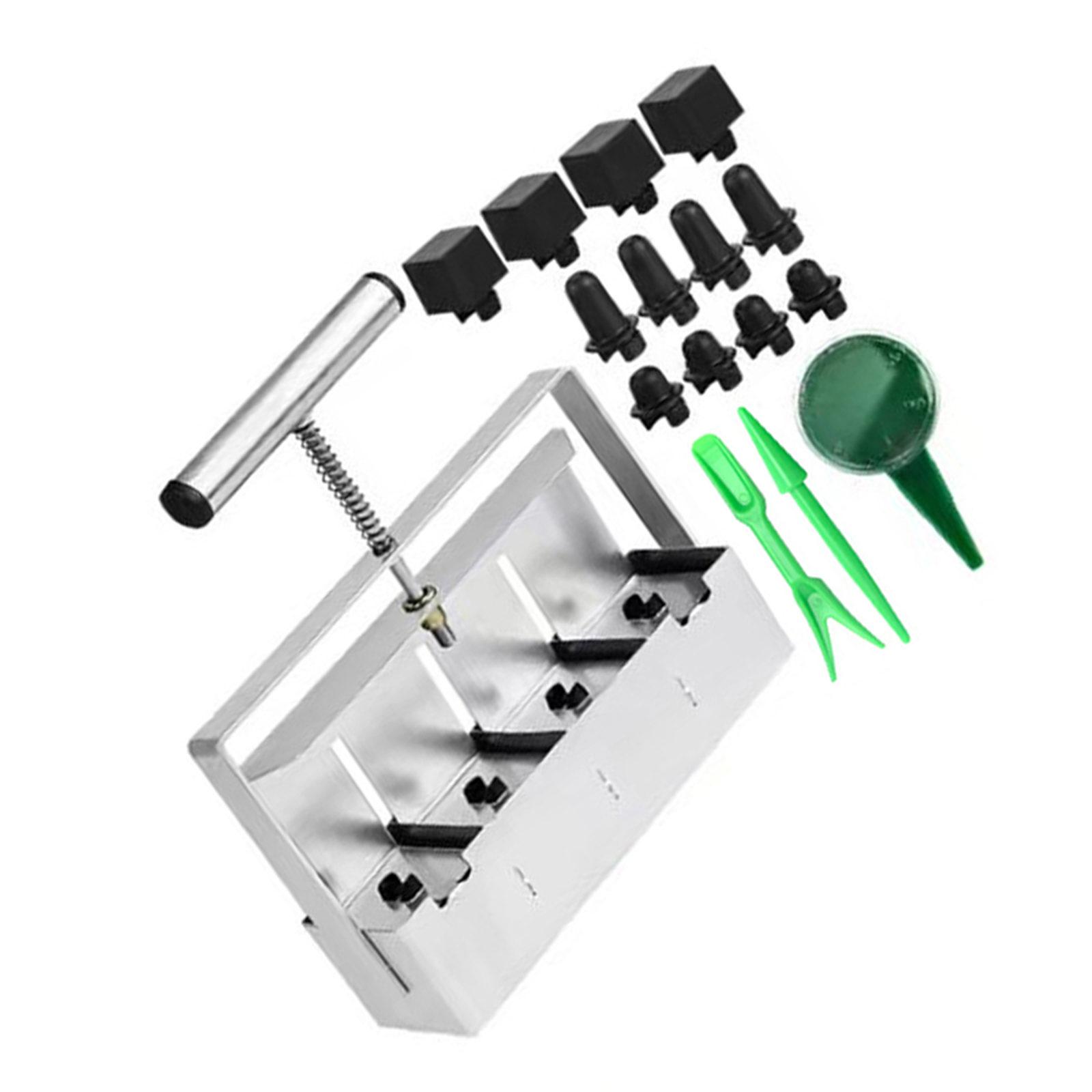Metal Soil Blocker Handheld Block Maker with Comfortable Handle Garden Blocking Tool 4 Cell Soil Block Maker 1