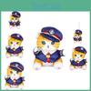 Adorable Cat Train Conductor Plush Doll Soft Short Plush Pp Cotton Pillow