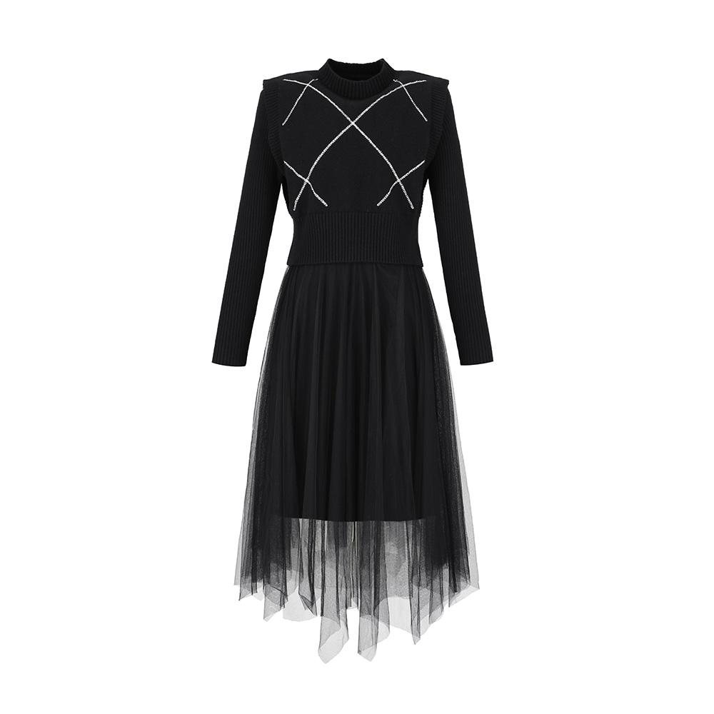 SOUP Stitch Vest Knit Dress (Oyaopc1)