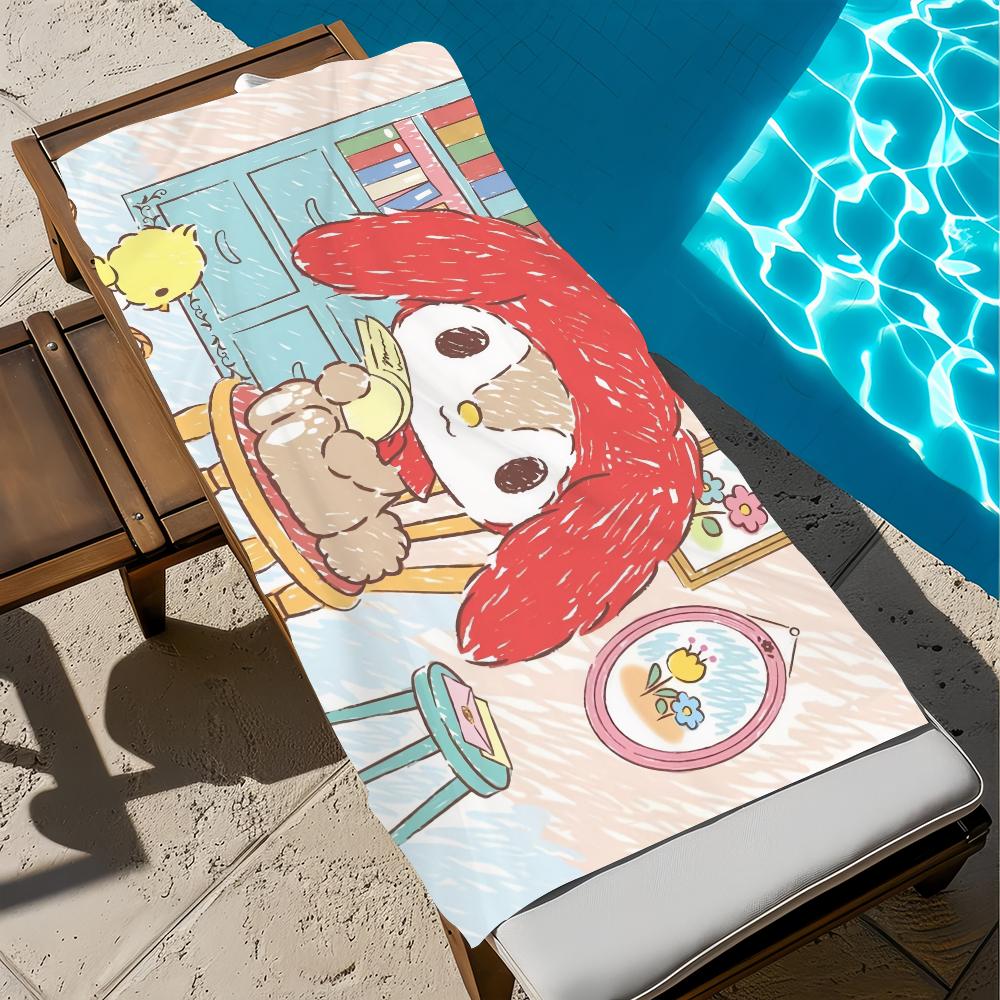 l-Littleforestfellow-W CUTE ANIME Towel Beach Quick Dry Soft Pool Towels Gift for Travel Gym Shower Camping sports