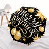 Merry ChristmasGold Glitter Ornament SetUmbrella, Portable 3-Fold Compact Umbrella,Christmas Gift ES424