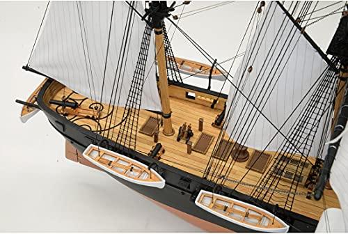 Woody Joe 1/120 scale model of the Susquehanna Black Ship with unfurled sails, assembly kit