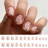 24pcs Detachable Fake Nials Press on Nails DIY False Nails Short Square Simple French