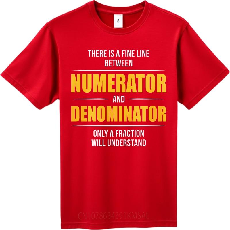 Vintage Summer Man tshirt There Is A Fine Line Between Numerator And Denominator Only A Fraction Will Understand Short Sleeve S