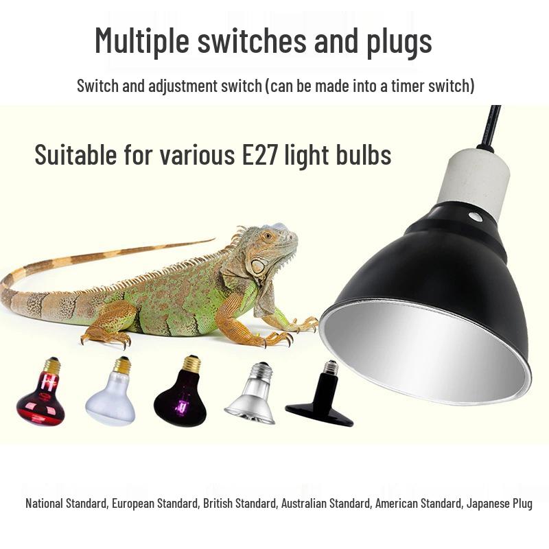 In-Stock UVB/UVA High-Reflectivity Reptile Heat Lamp Cover - Heat-Resistant, Deep Bucket for Tortoises