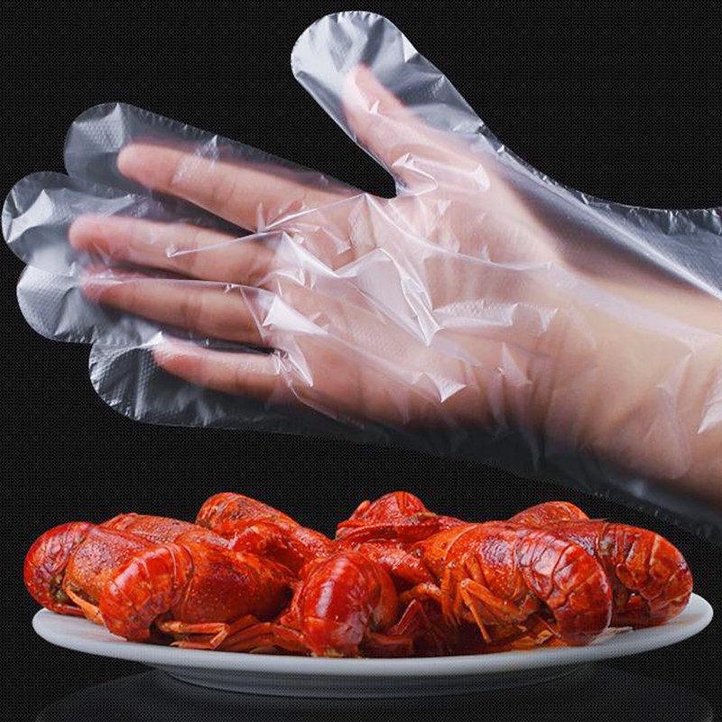 100-Piece Thickened PVC Disposable Food Gloves for Lobster and Household Use