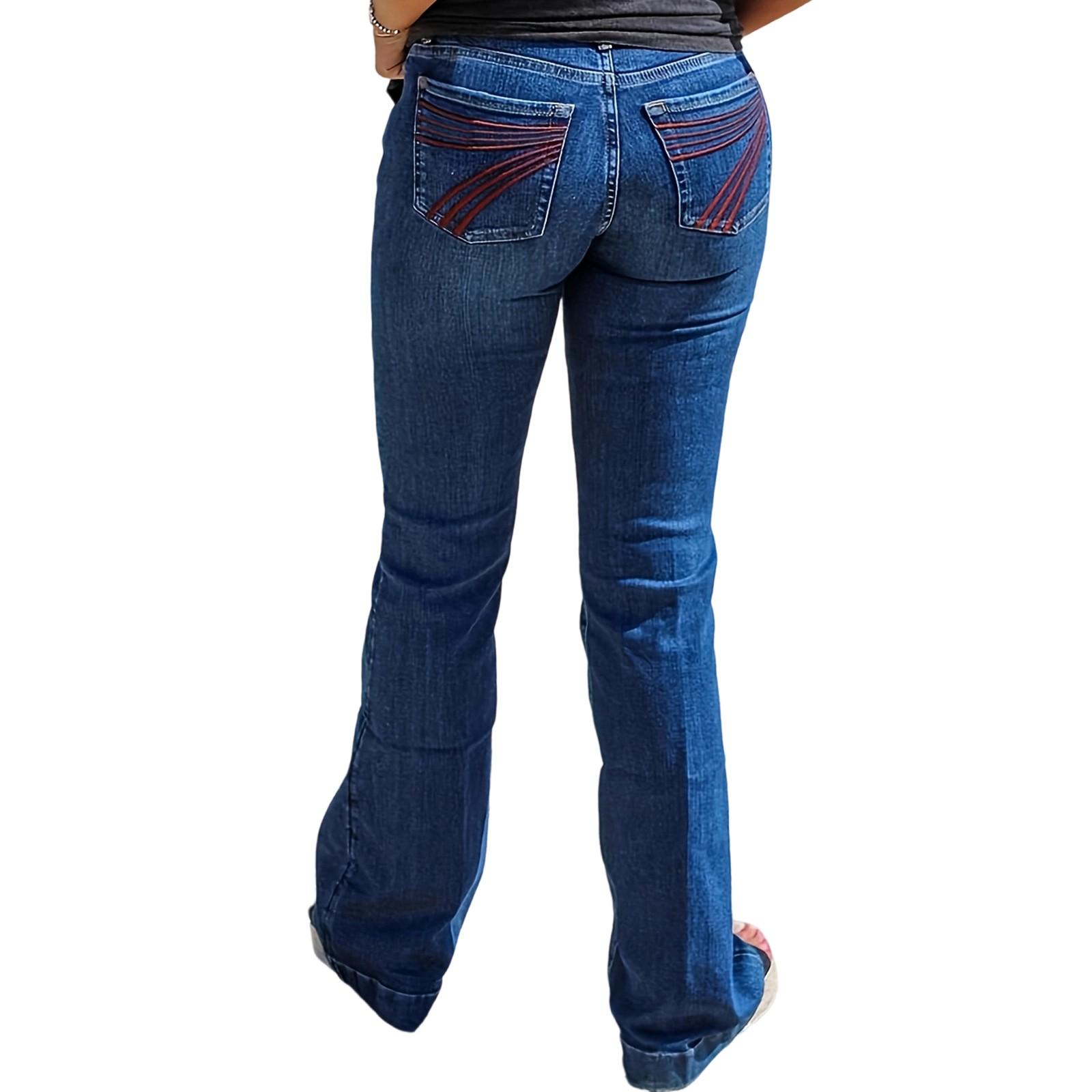 

Женские ретро джинсы прямого кроя с высокой посадкой XL