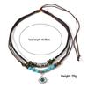 Trendy Turquoise Beaded Multi-layer Men's Leather Necklace