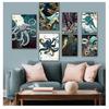 Poster And Prints Wall Art Canvas Painting Wall Pictures For Living Room Home Decor Jellyfish Octopus Squid Abstractions