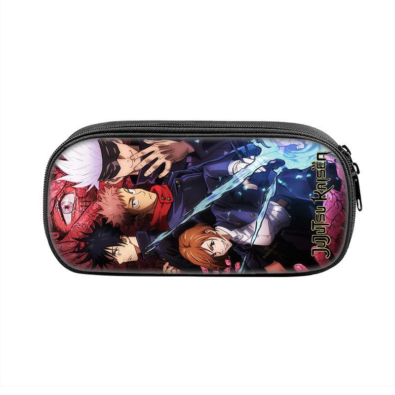 Jujutsu Kaisen Anime Character Print Student Single Layer Stationery Storage Bag For Students And Teenagers